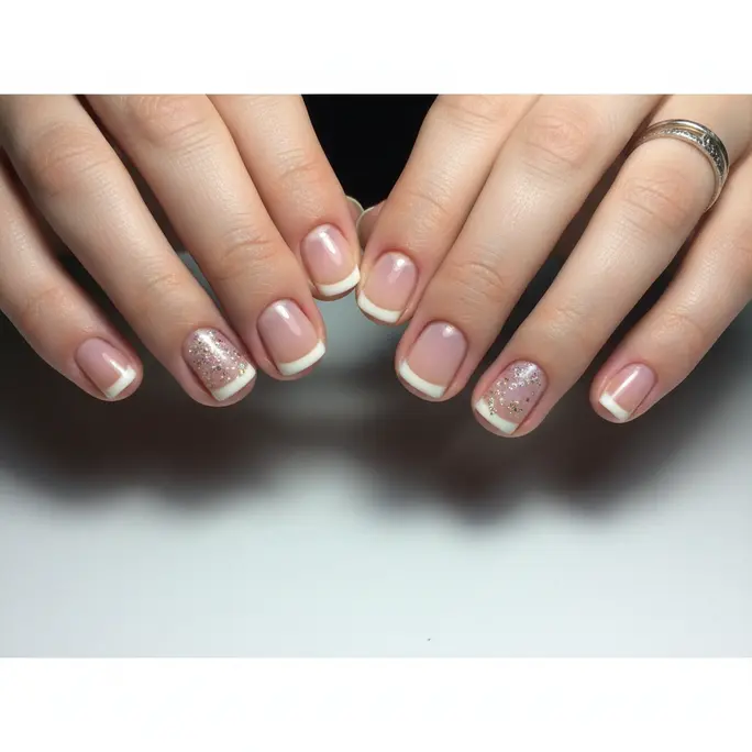 Happy woman with perfectly manicured nails